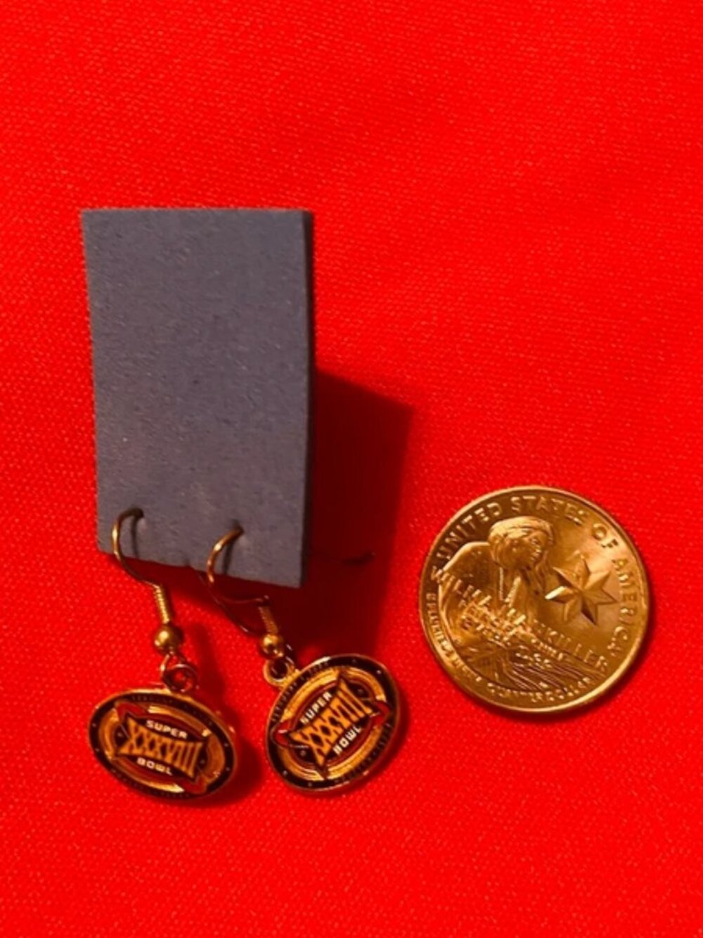 Super bowl earrings